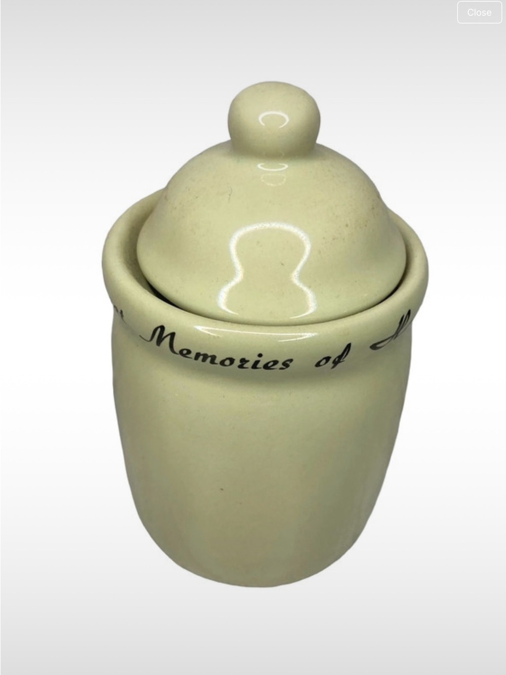 Memories of Home Cream Ceramic Lidded Jar